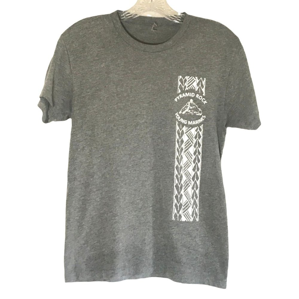 Pyramid Rock Young Marines T-Shirt Cotton in Gray Youth Size L or XL Hawaii